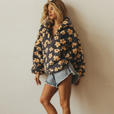 Olivia | Trendy Oversized Floral Sweater