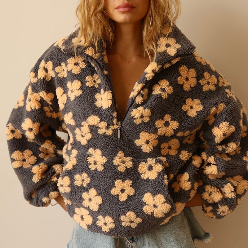 Olivia | Trendy Oversized Floral Sweater